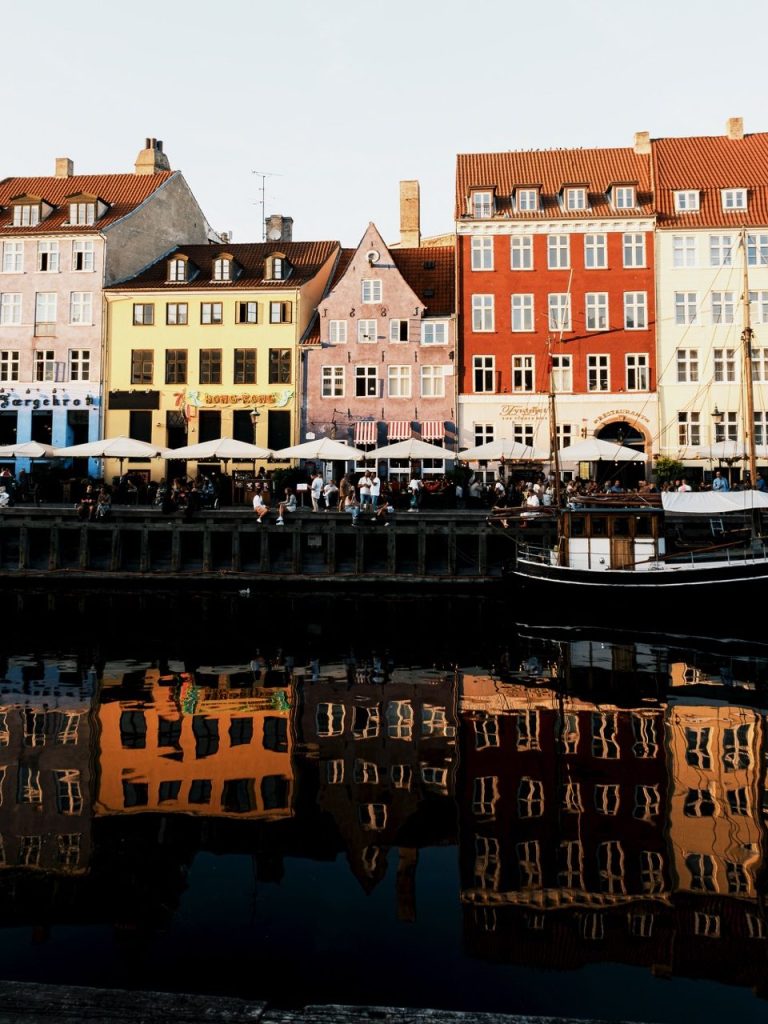 A September evening golden hour photo in Nyhavn, Copenhagen